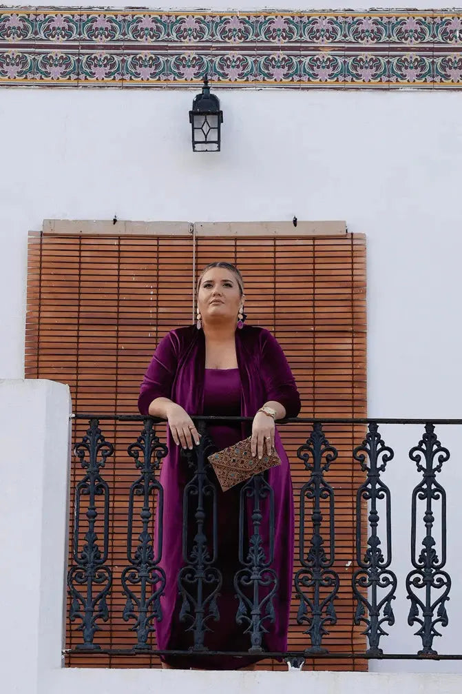 Chaqueta Terciopelo Candela color Buganvilla de la Marca Corintia para tallas grandes