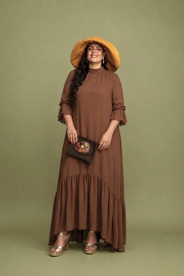VESTIDO MARINA MARRÓN