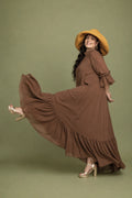 VESTIDO MARINA MARRÓN